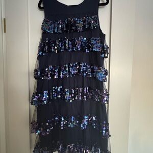 Formal Crewcuts Navy Sequin A-Line Dress